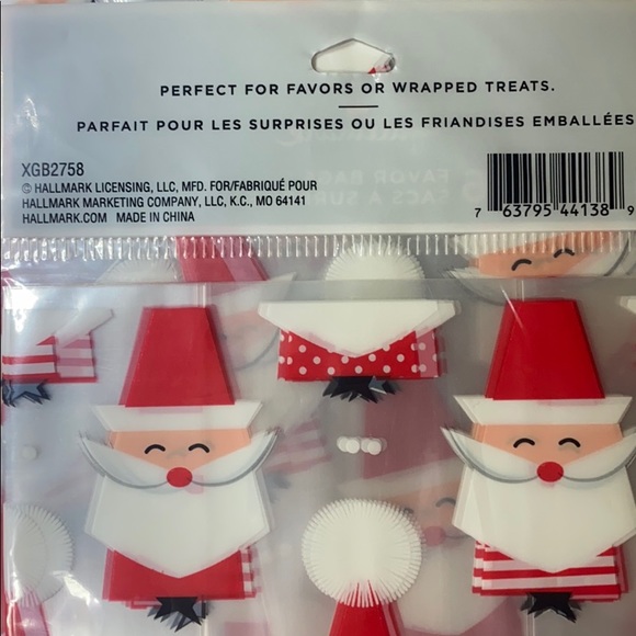 Hallmark ‘24’ Santa Favor Bags w/ Ties, NWT-Sealed - Picture 5 of 8